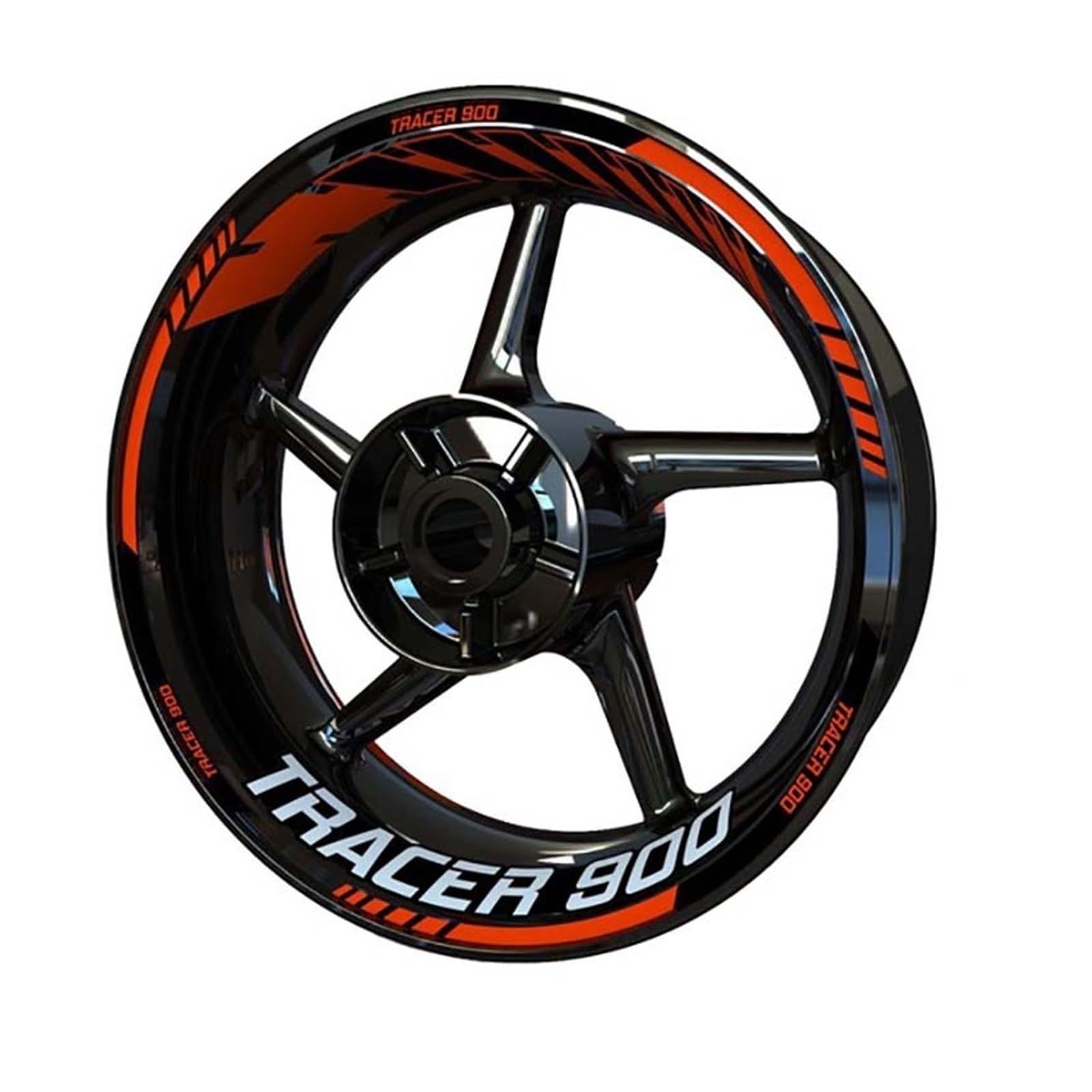 1 Set of Motorcycle Wheel Stickers Stripes Reflective Rim for Yamaha for Tracer 9 900 7 Gt 9gt(Style 9)