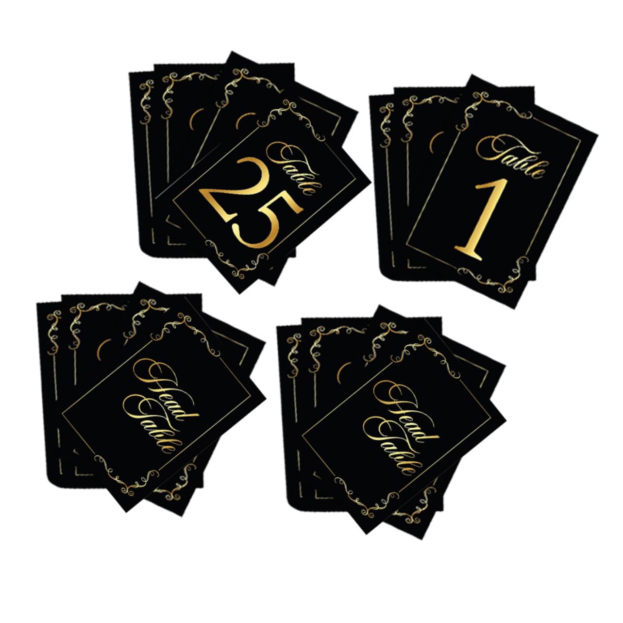 MAGICLULU 4 Sätze Tischkarte Digitale Karte Kartentisch Name Schwarze Tischnummern Hochzeit Mini Runden Stand Disko Tischkarten Gruß Ort Zahlenkarten Rustikal Papierstau 30 Stück * 4