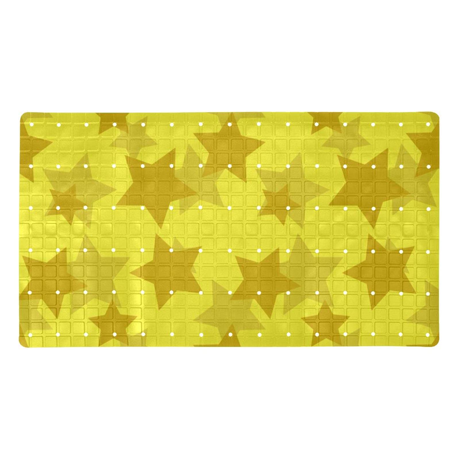 Tapis de salle de bain jaune et doré pour sécuriser le bain des petits