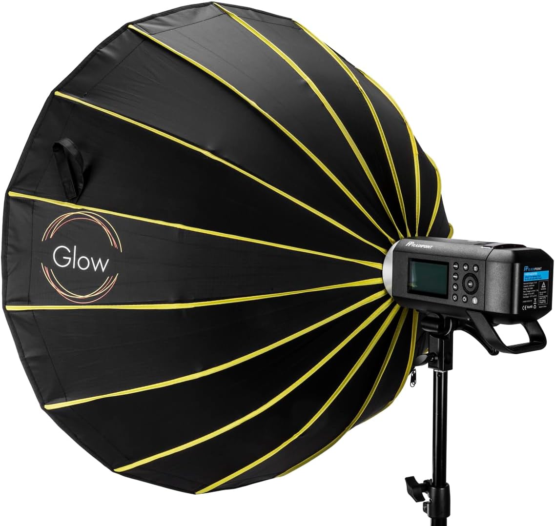 Glow EZ Lock Parabolic Softbox for Flashpoint XPLOR 300 and 400 Direct Mount (33.4" - Silver) - Godox AD-S85