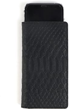 GAZE Xperia Ace Slide Type Notebook Type Case (SO-02L) Matt Python Diary Black Pocket Genuine Leather Xperia Ace GZ16622