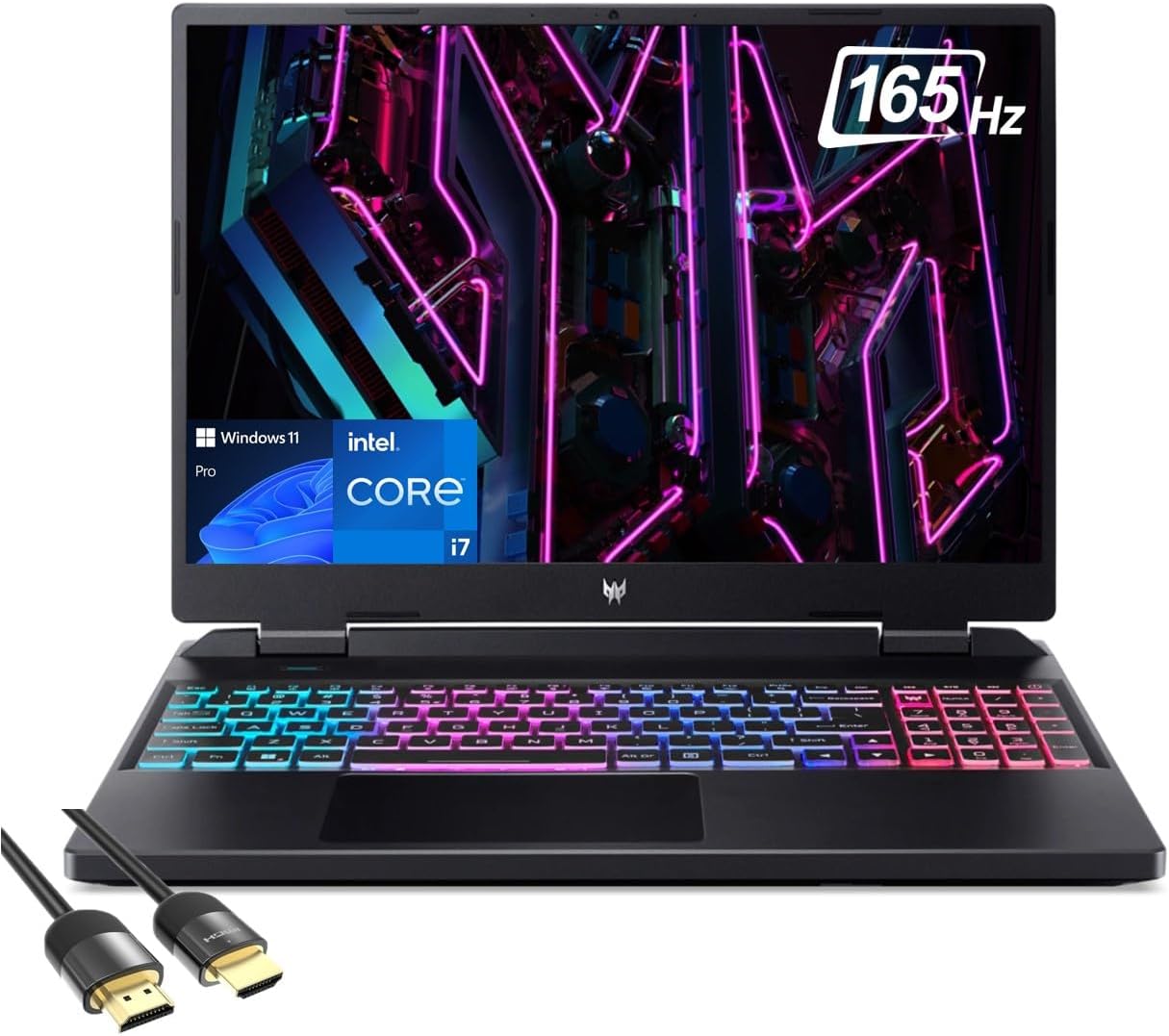 Predator Helios Neo 16 Gaming Laptop,16/in WQXGA 165Hz,Intel 13th Gen Core i7-13700HX,GeForce RTX 4060,16GB DDR5,1TB PCIe 4.0,4-Zone RGB KB,Thunderbolt 4,WiFi 6,RJ45,PDG HDMI,Win 11 Pro