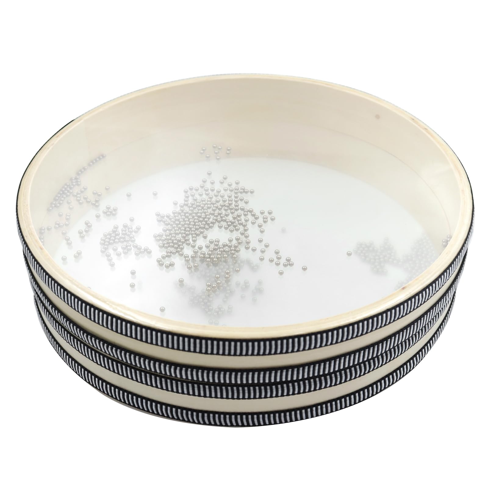 2 Pezzi Ocean Drums Ocean Wave Bead Drums Ocean Sound Drums con fusti in Legno Duro per la Scuola a casa