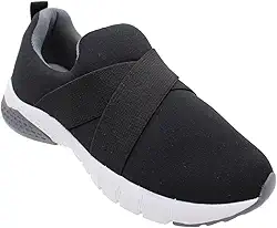 Tênis Infantil Unissex Escolar Gibizinho S/Cadarço Preto