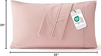 Vista 8 de Bedsure Juego de 2 fundas de almohada de tamaño estándar, fundas de almohada de microfibra cepillada color rosa rubor, súper suaves y acogedoras