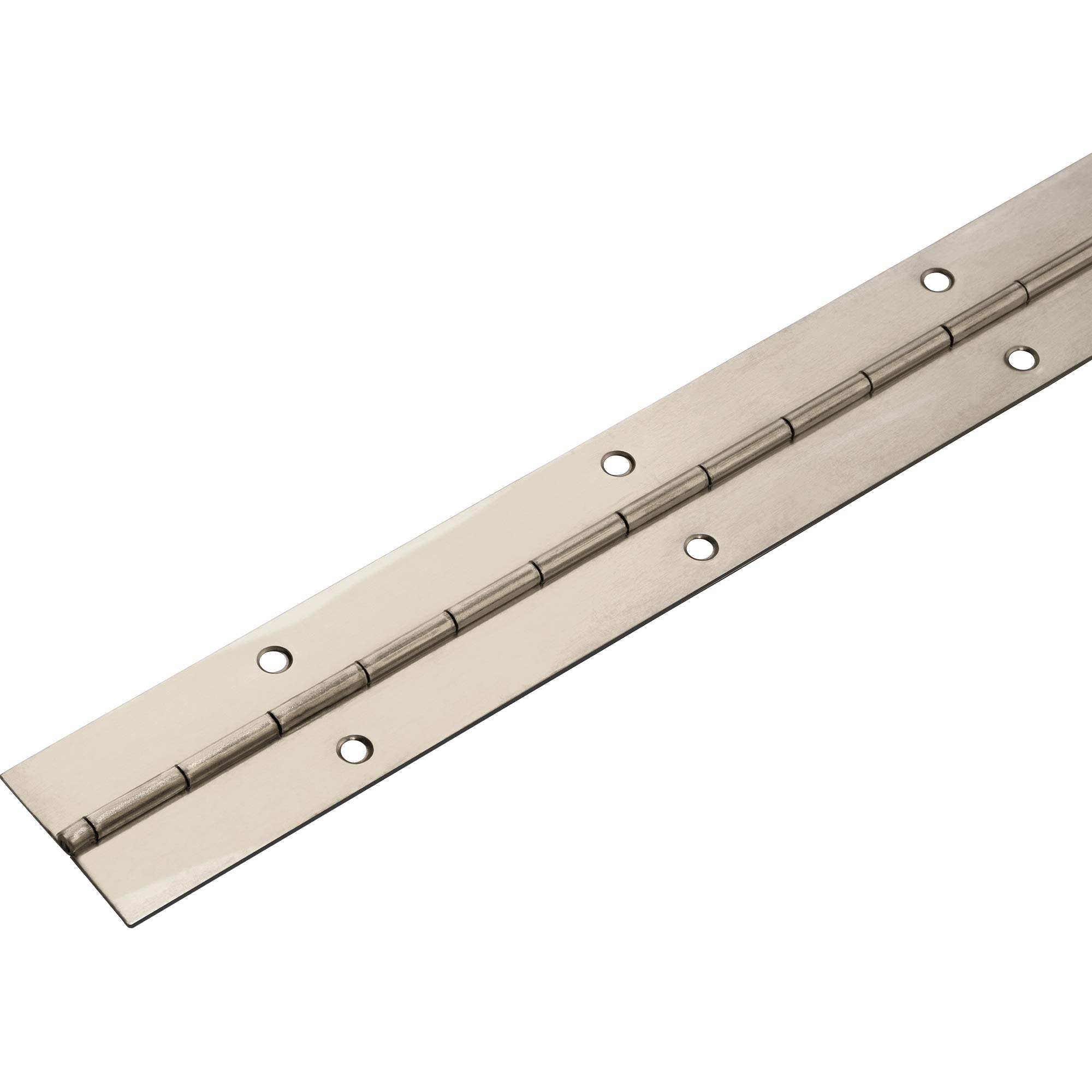 Gedotec Stabilo Charnière de Piano à Visser - Porte Roulée en Acier Inoxydable V2A - Bande de Fixation 900 x 32 mm - Meuble Percé - 1 Pièce
