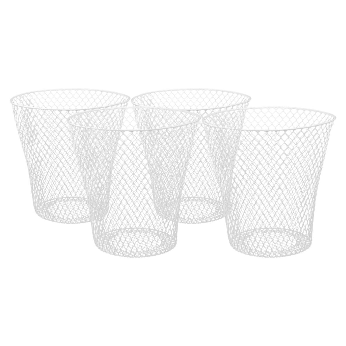 Cage en fer blanc tressé pour potager : protection robuste grand format x4