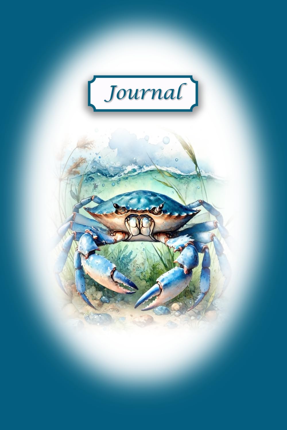Maryland Blue Crab Writing Journal: 100 Blank Lined Pages | 6x9 inches | Personalized First Page | Beautiful Crab Gift