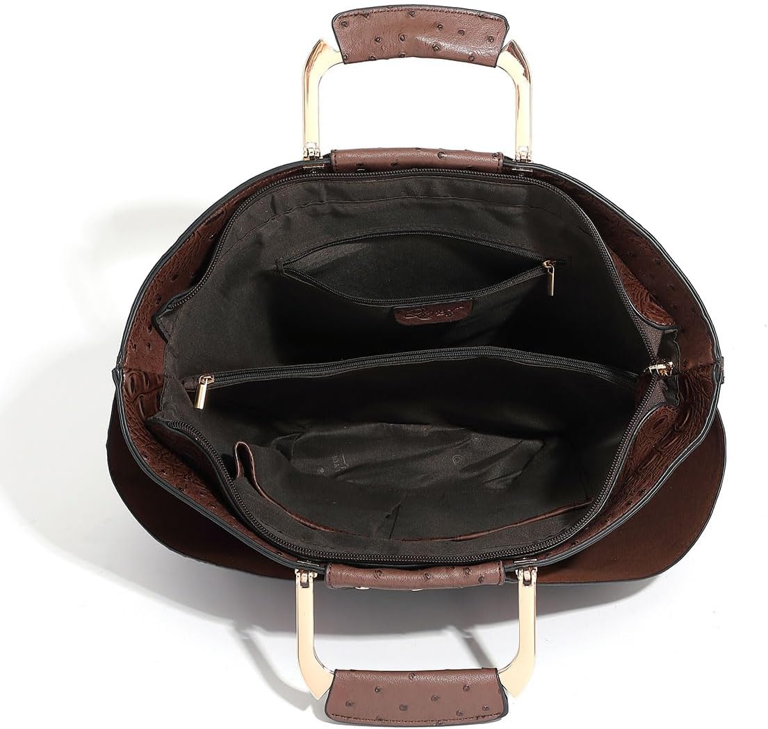 Bag Woman Large Capacity Leather Purse Fashion Designer Metal Top Handle Handbags Women Crossbody Large Bags for Women Tote - Image 5