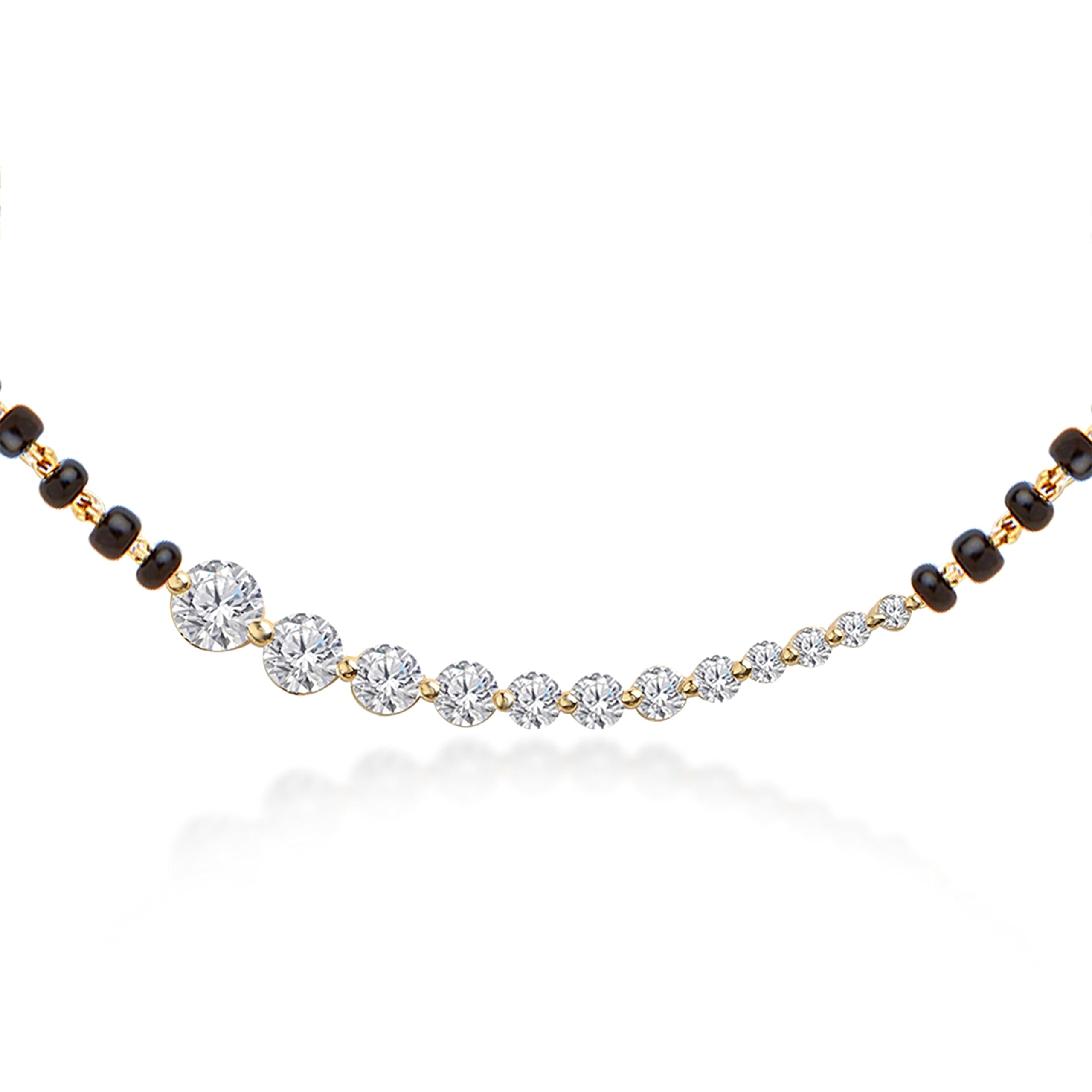 MINUTIAE Crystal Diamond Tanmaniya Mangalsutra Pendant Necklace For Women And Girls With Extendable Chain (Gold) (B0CD4K6MPC) Amazon Price History, Amazon Price Tracker