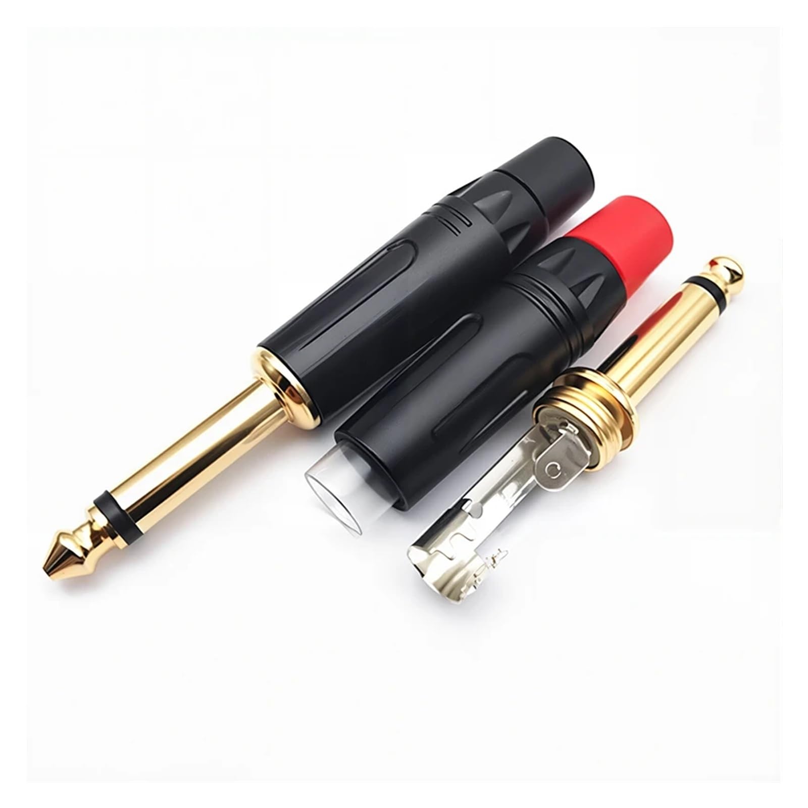 Generico 2 pz Suono Musicale 6.35mm TRS 1/4 Pollice Tipo di Saldatura Mono Stereo Connettore for Cavi Altoparlante/Chitarra/Microfono(Stereo,20pcs)