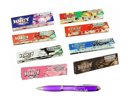 Juicy Jay Pick N Mix Rolling Papers - 8 Booklets [King Size Slim] All Different Flavours