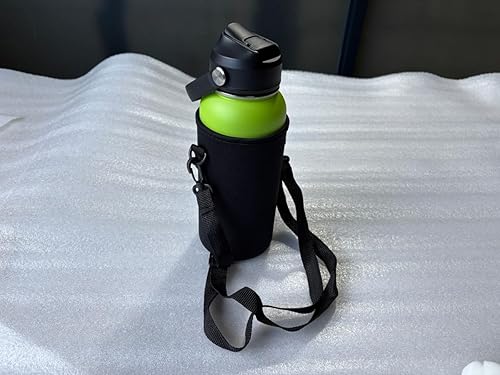 Miniatura 10 de Botella de agua aislada de 32 onzas, botella de agua de acero inoxidable de doble pared, 3 tapas a prueba de fugas, botella de agua con popote, sin