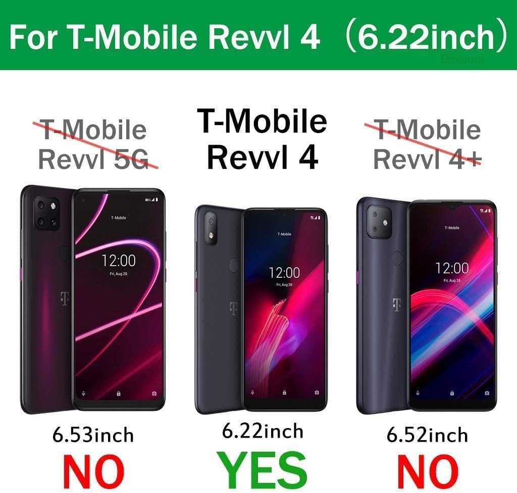 NZND Case for T-Mobile REVVL 4 with Built-in Screen Protector, Full-Body Protective Shockproof Rugged Bumper Cover, Impact Resist Durable Phone Case -Marble Design Fantasy