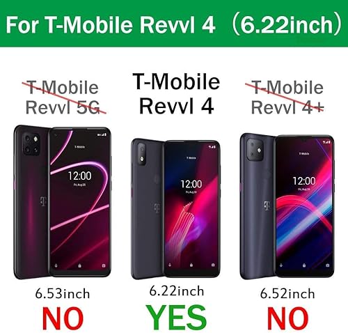 Miniatura 2 de NZND Funda para T-Mobile REVVL 4 con protector de pantalla integrado, protección de cuerpo completo a prueba de golpes, resistente a los impactos,