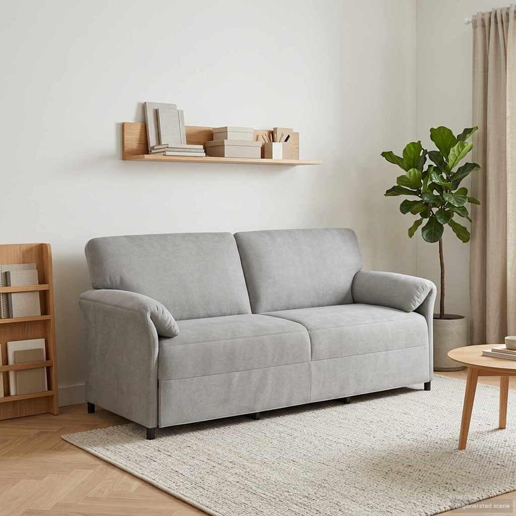 vidaXL Sofá de 3 plazas Gris Claro 198 x 83 x 95 cm Terciopelo