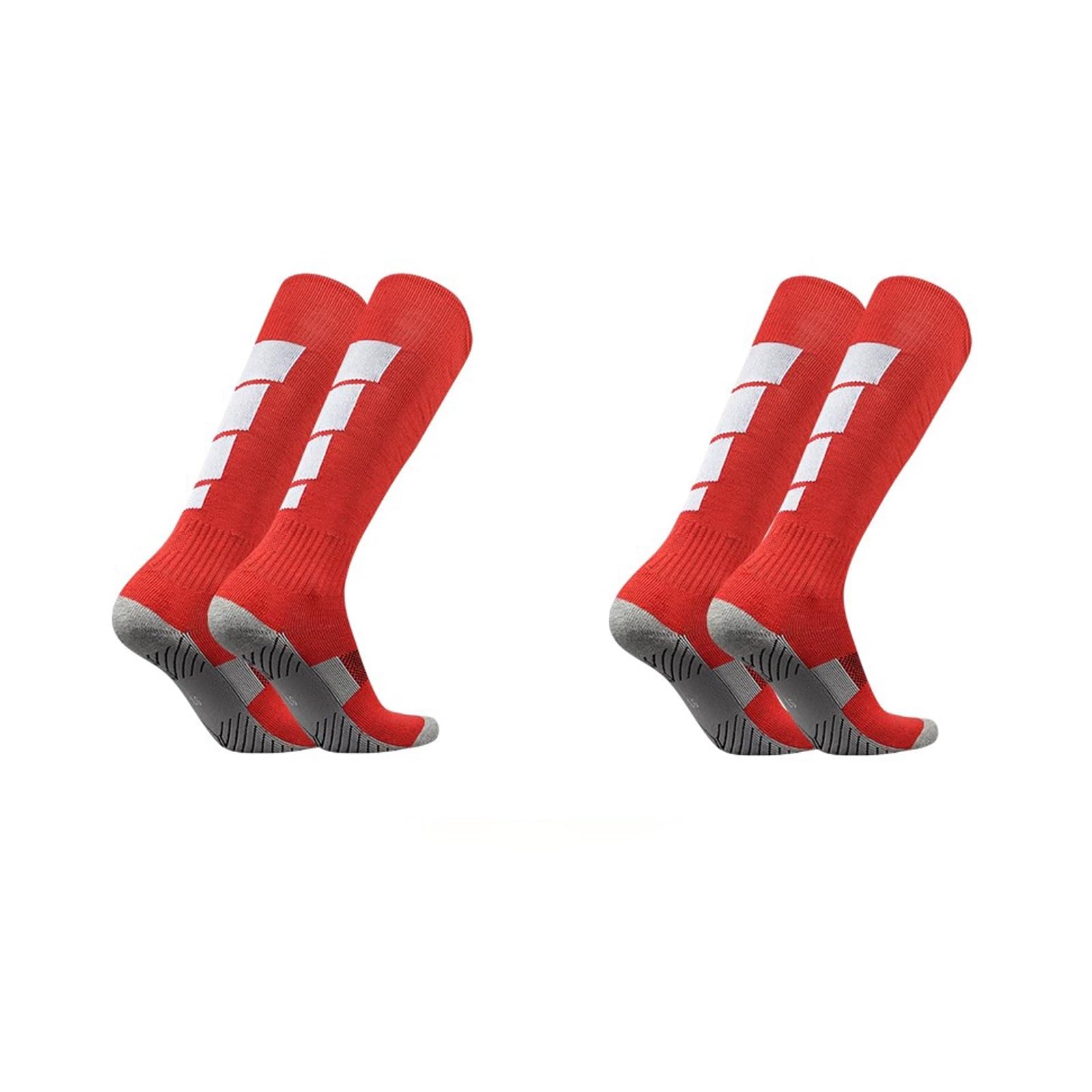 KXJPIZIYB 2 Pairs Professional Fencing Socks Fencing Gear Safety Leggings Unisex Protective Socks, for Epee Sabre Foil Fencer(Red,S)