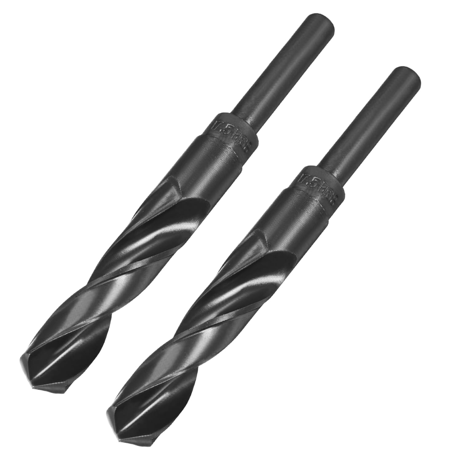 uxcell Reduced Shank Drill Bit 20mm Black Nitride Coated with 1/2 Inch Straight Shank, High Speed Steel HSS 9341 Twist Drill Bit for Stainless Steel Alloy Metal Plastic