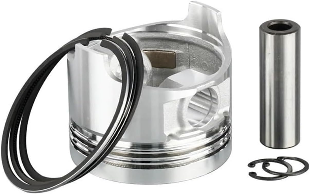 Piston Kit 178F 78mm Compatible Replacement Part for Engines, Includes Ring Pins and Snap Rings
