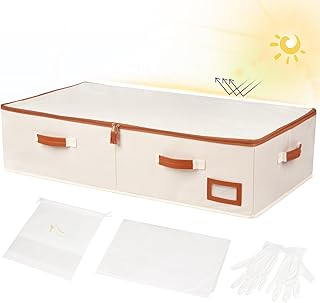 Wedding Dress Storage Box, Large Shadeable Wedding Dress Preservation Box with Microfiber Gloves, 20 Sheets of Acid Free Paper and Dustproof Bag for Wedding Dress, Heirlooms, Gowns - Buy now