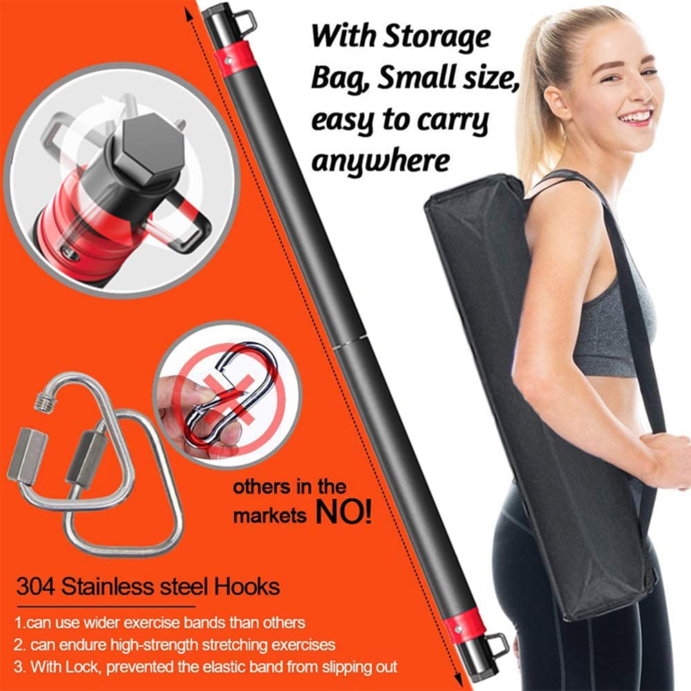 Banda de Resistencia, Conjunto de combinación de Barra de Fitness, Banda de tensión, Banda elástica de Resistencia Utilizada para Entrenamiento de Resistencia, Entrenamiento en casa