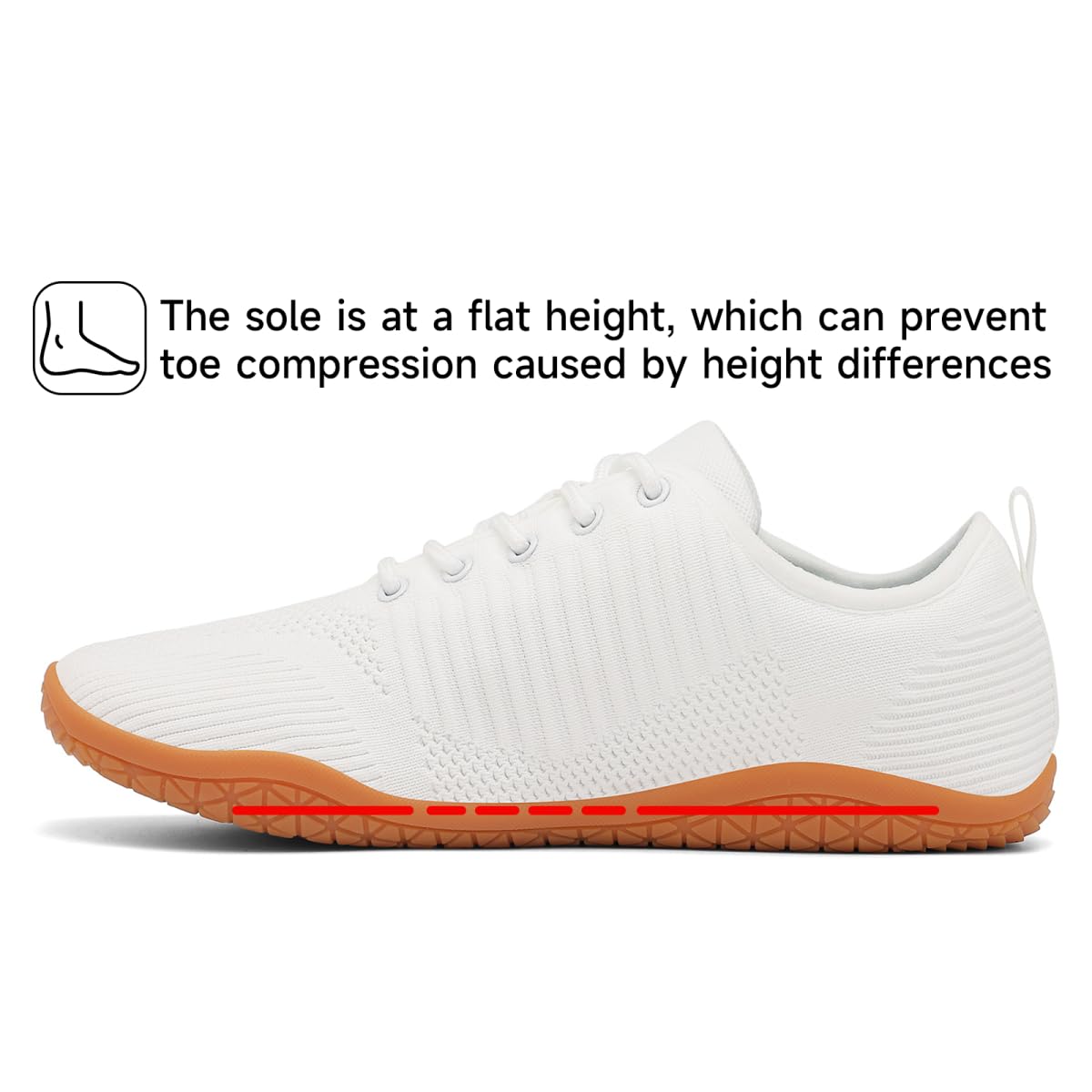 Geweo Scarpe a Piedi Nudi Uomo Donna Barefoot Shoes Minimaliste Sneakers Design a Punta Larga 37-47