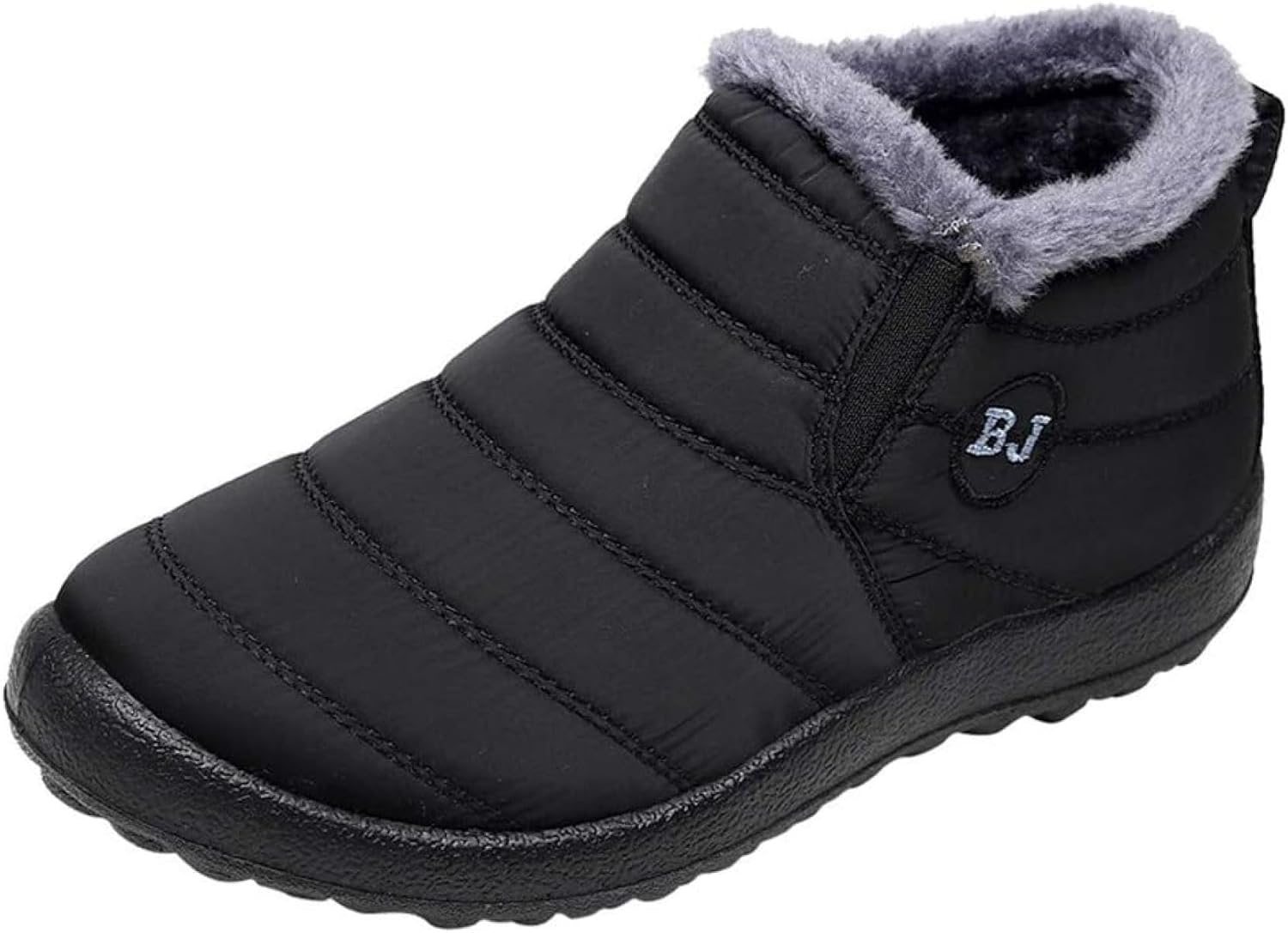 [PUZU] スノーブーツ 防寒 ブーツ スノー シューズ 長靴 ブラウン 雪靴 黒 滑り止め 茶色 暖かい 冬用 男女兼用 スノト