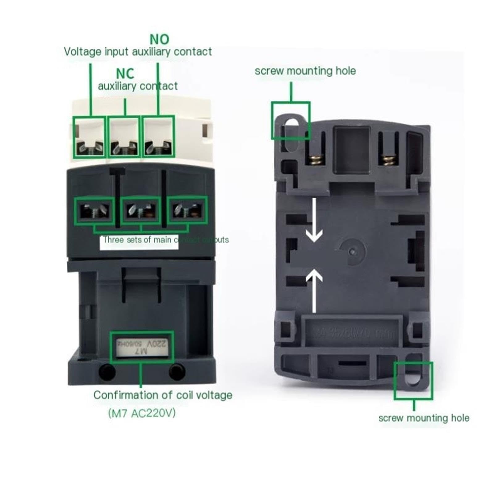 LC1D25 Contactor de CA 25A 1NO-1NC 24V–380V
