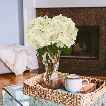 Briful Hydrangea Artificial Flowers Real Touch Hydrangeas Flowers 24.8