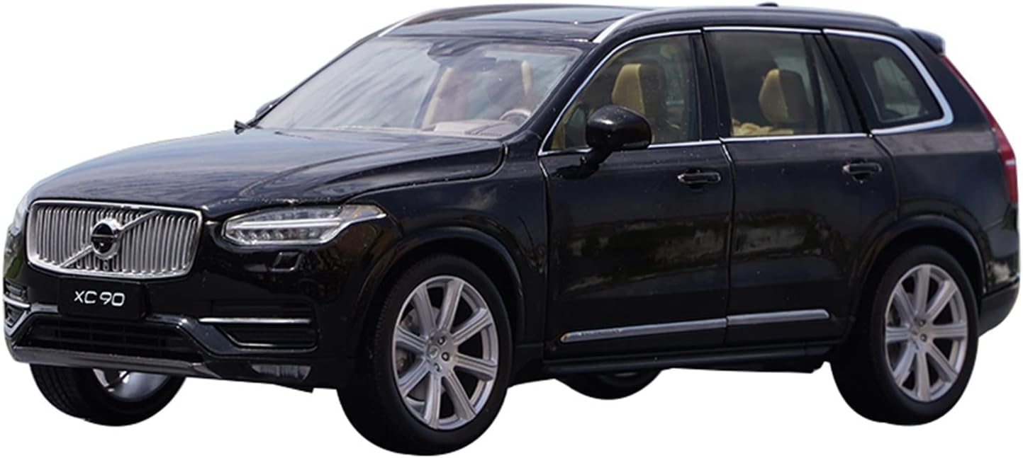 Scale Finished Model Car 1/18 For Volvo XC90 SUV Alloy Car Model Simulation Diecast Vehicles Collectible Ornament Display Miniature Replica Car(Black)
