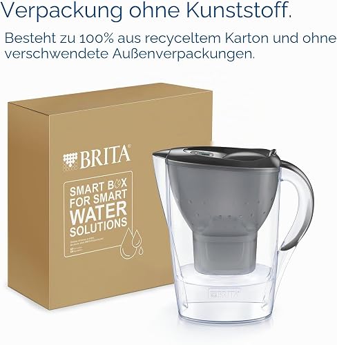 BRITA Carafe Filtrante Marella Graphite (2,4l) incl 3 cartouches filtrantes eau robinet MAXTRA PRO All-in-1 réduit PFAS,calcaire, chlore, certaines impuretés et métaux indicateur temporel - 8