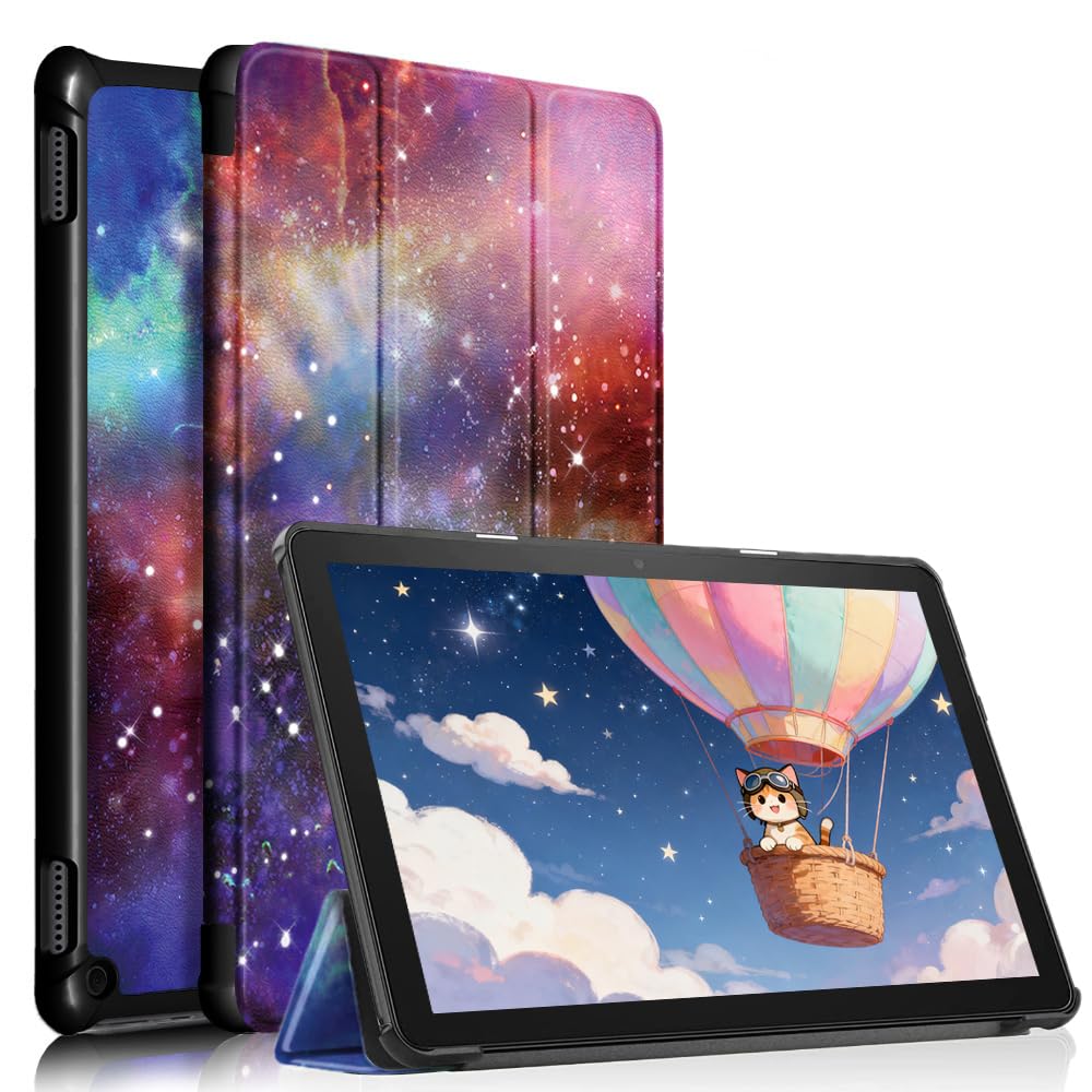 Schutzhülle für 10 Zoll Tablet (Nur 13. Gen, 2023), TOKILO PU Leder Dreifach Ständer Schutzhülle mit Auto Schlaf/Aufwach, Un Fit für LG/HTC 10 Tablet, Galaxien