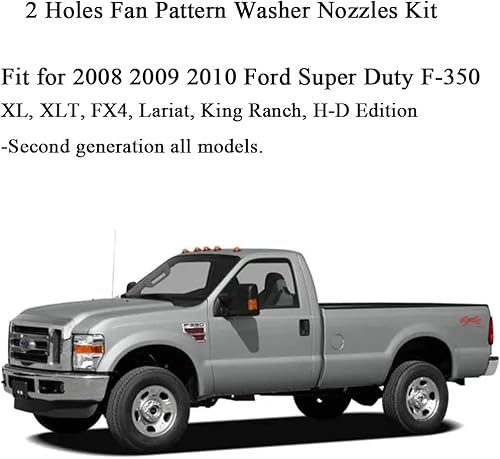 Miniatura 3 de 7C3Z-17603-A - Boquillas de limpiaparabrisas prémium para Ford Super Duty F250 F450 F550 Limpiaparabrisas 2008 2009 2010, accesorios súper
