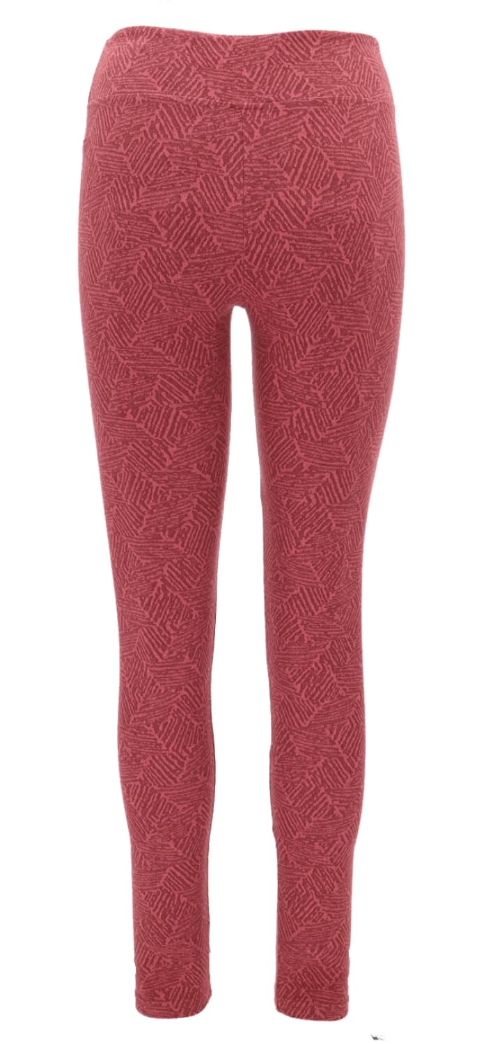 GURU SHOP Yoga Hose mit hohem Bund, Bio Baumwoll Leggings mit Muster, blau | Lange Leggings, elastischer Bund, blickdicht, angenehm zu tragen, ganzjährig nutzbar, handgefertigt, fair gehandelt
