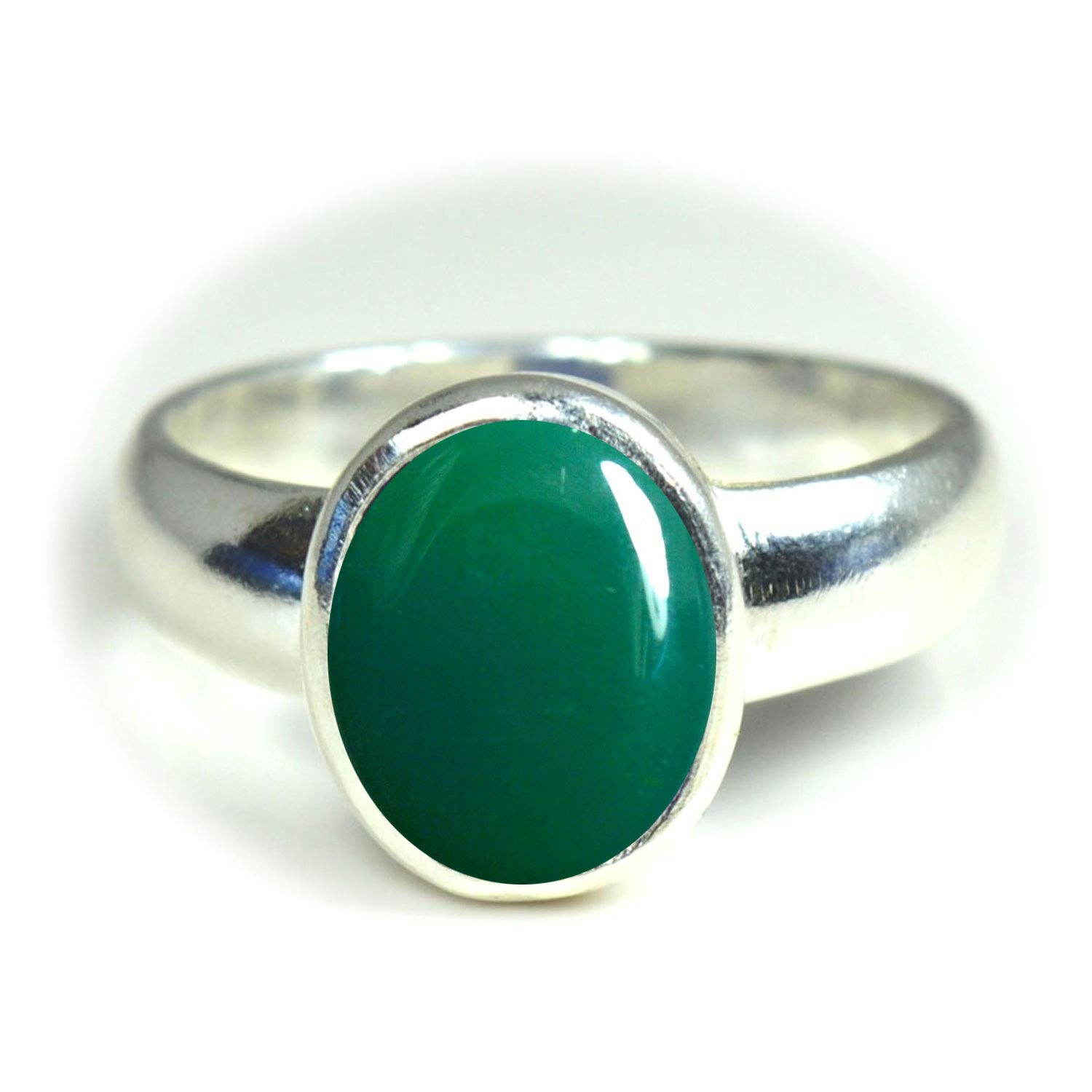 Choose Your Color Natural Gemstones Chakra Healing Silver 5 Carat Rings for Women Size H-Z