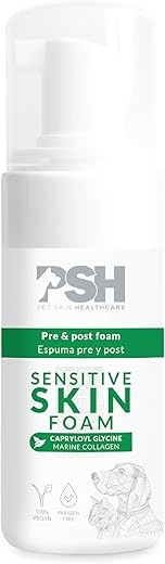 PSH Cosmetics – Champú espuma piel sensible para perros y gatos PSH Cosmetics 60 ml.