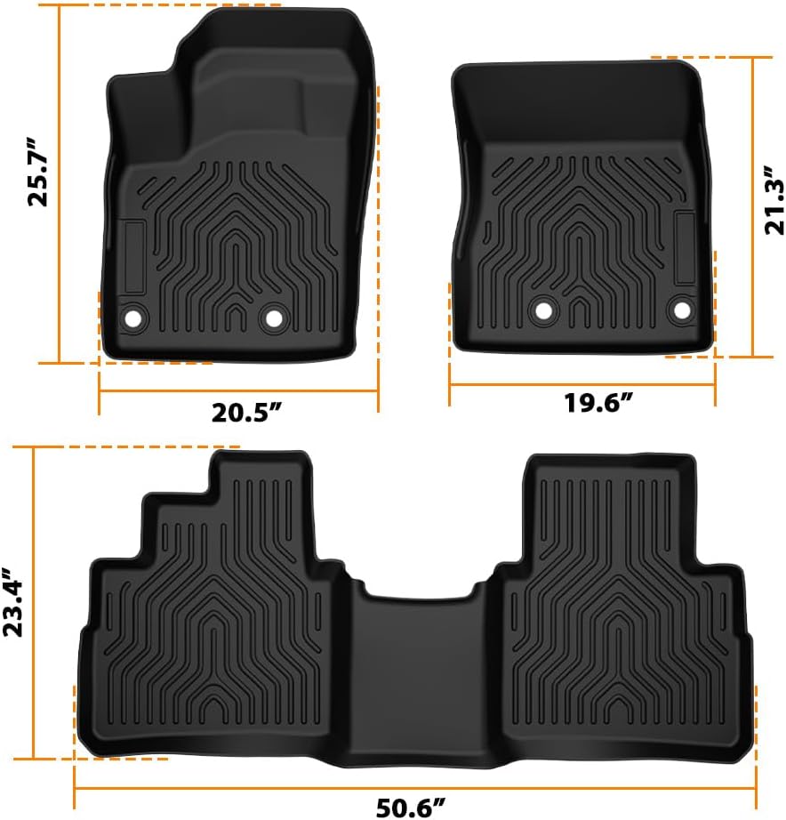 G-PLUS Floor Mats Fit for 2021 2022 2023 2024 2025 Nissan Rogue (Not for Sport Models) Floor Liners,Custom Fit TPE All Weather Protection Heavy Duty Floor Liners Cargo Mats 1st & 2nd Row