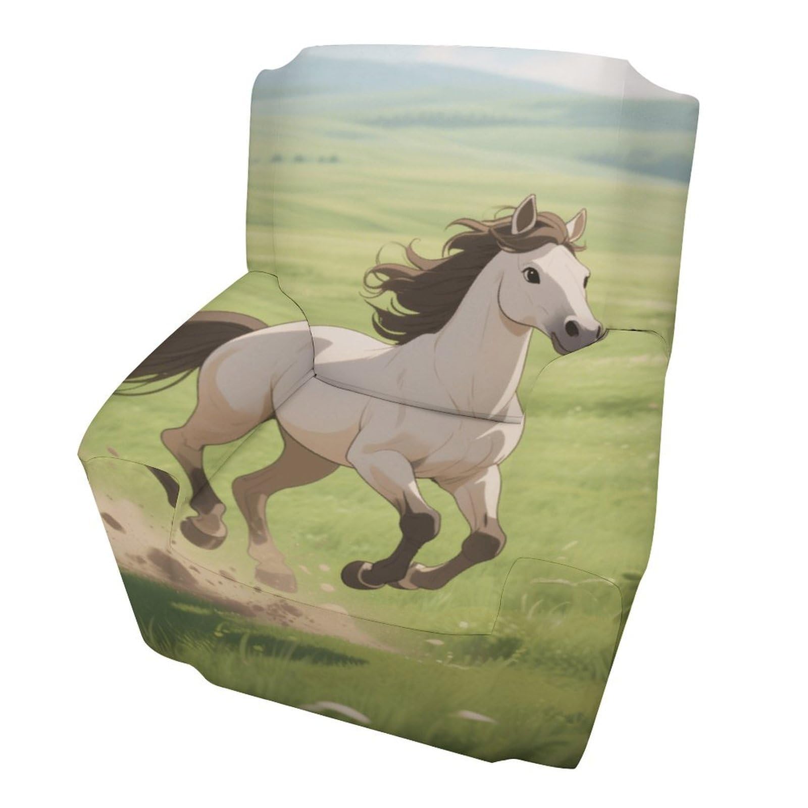 Fekiloot Style Horse On The Grassland Couch Cover Sofa Cover Sofa Slipcover