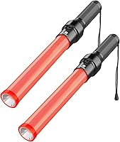 Vista 12 de RoadHero Paquete de 4 bastones de tráfico, varitas LED de control de tráfico de 21 pulgadas, varitas de luz de seguridad nocturna con 3 modos