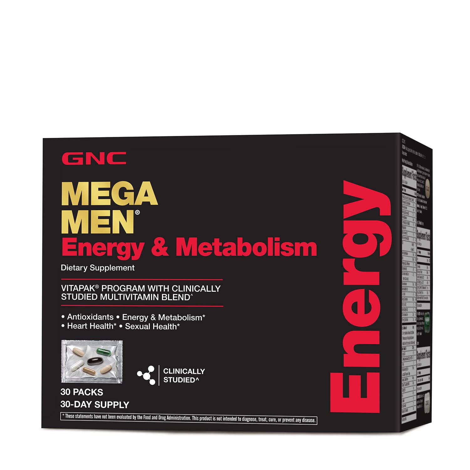 GNC Mega Men Energy & Metabolism Vitapak Program - 30 Vitapaks
