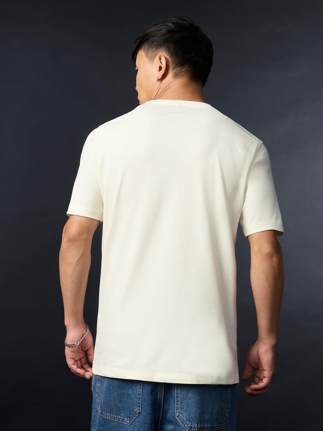 The Souled Store Linkin Park: Legacy Insignia Uomo e Ragazzo Manica Corta Girocollo Off-White Grafica Stampata Vestibilità Rilassata Leggera Streetwear Trendy Casual Cotone T-Shirt