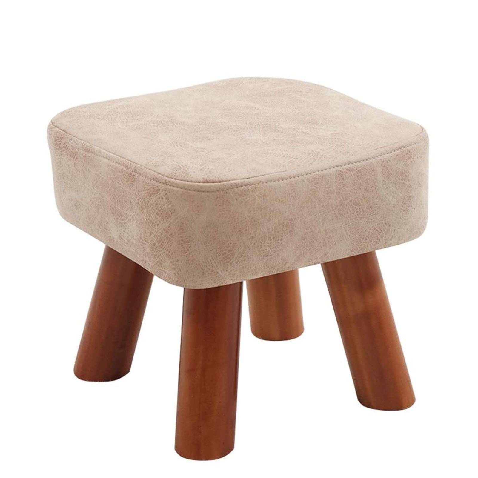 Pouf élégant pour chambre à coucher : petit repose-pieds en similicuir