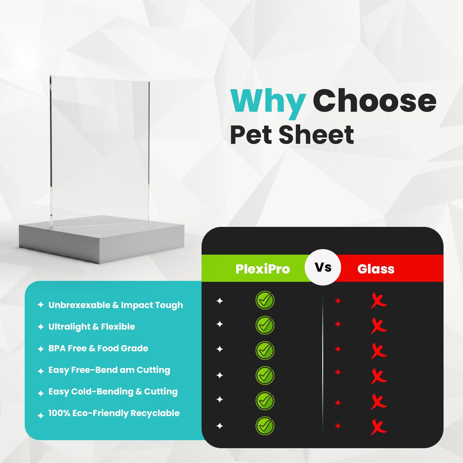 Flexible PET Plexiglass Sheets - 10 Pack -6