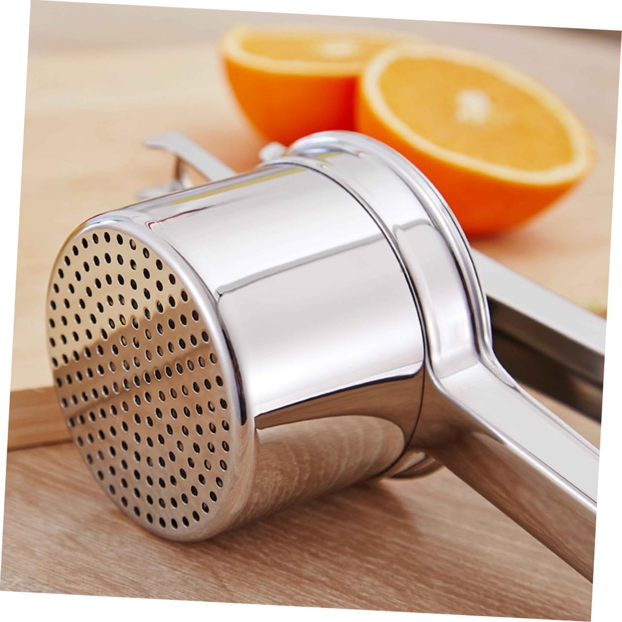 Stainless Steel Lemon Squeezer with Long Handle Manual Citrus Press for Effortless Juicing Dishwasher Safe for Home and Professional Use
