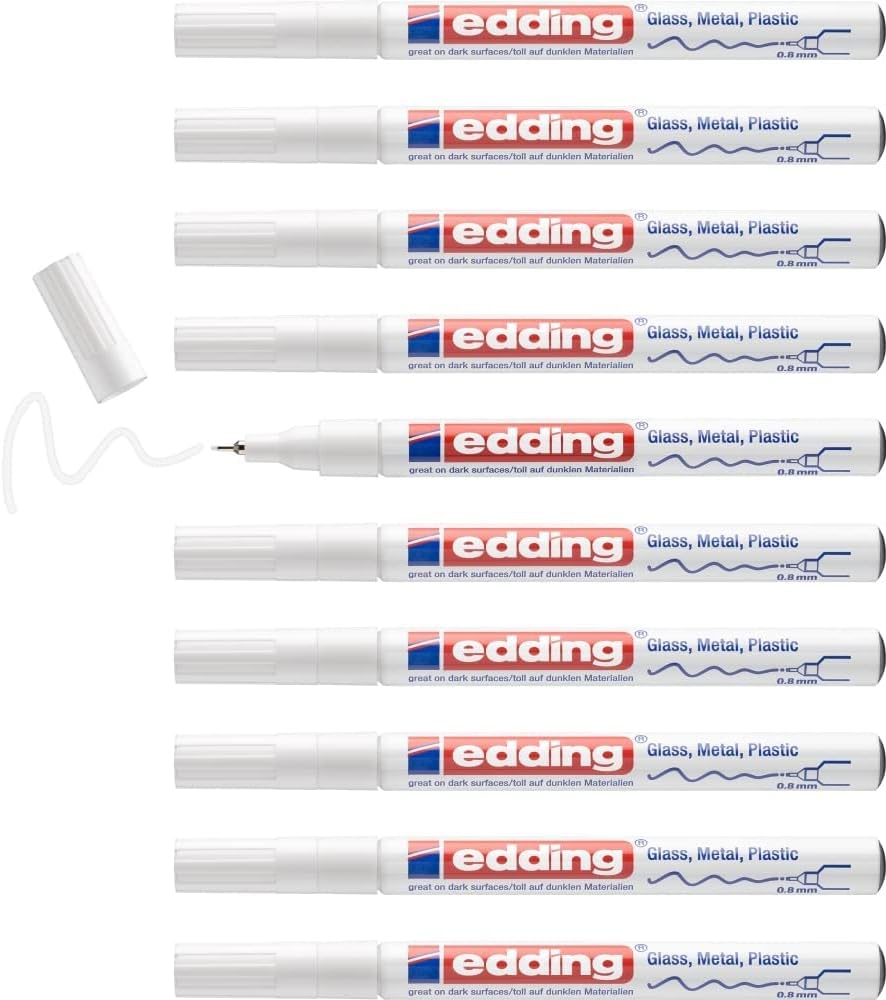 edding 780 gloss paint marker white 10 paint markers extrafine