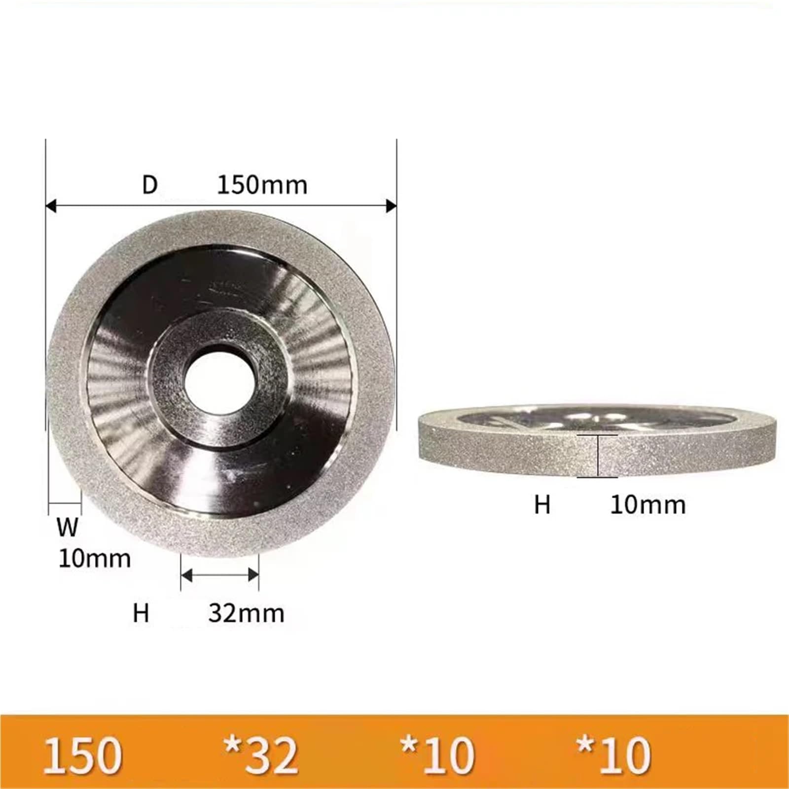 1 szt. Diamentowa tarcza szlifierska ze stopu do stali, ceramiki, frez CBN, rzeźba z jadeitu, 100 mm-150 mm(400 150Dx32mm hole)