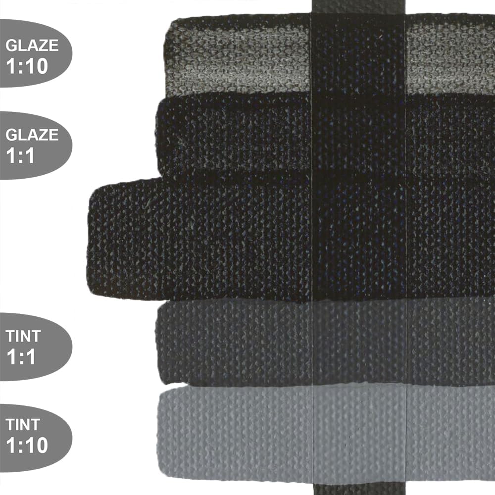 GOLDEN Fluid Acrylics, Carbon Black, 16 fl. oz. Bottle, Professional Acrylic Paint, Opaque