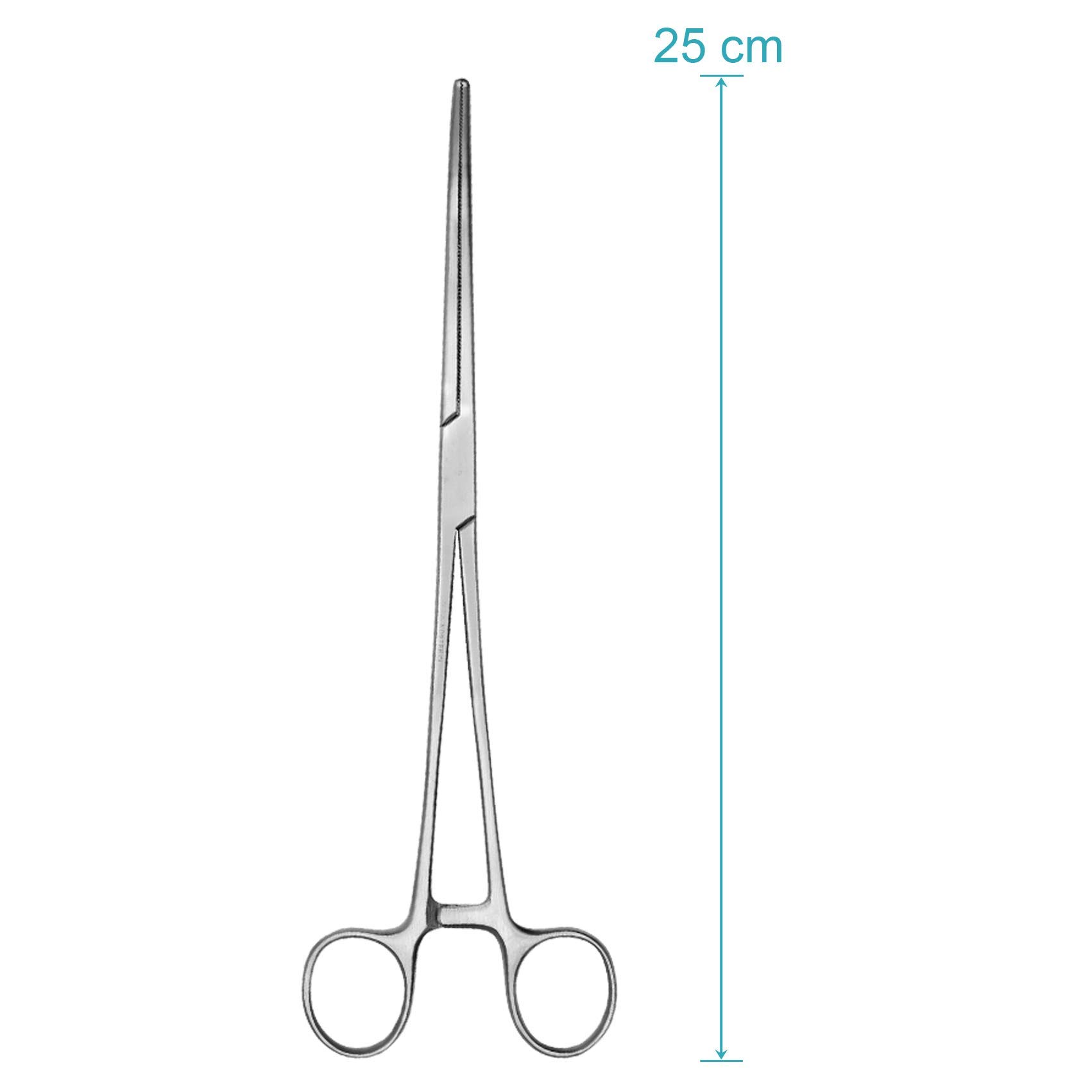 May - Edelstahlklemme 25 cm lang | Gebogene und geriefte Spitze - Präzisions-Klemme für Hobby, Handwerk & Haushalt