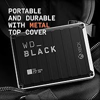 Vista 6 de WD_BLACK P10 Game Drive - Disco duro externo portátil para Xbox, con 1 mes de Xbox Game Pass, 5TB, WDBA5G0050BBK-WESN