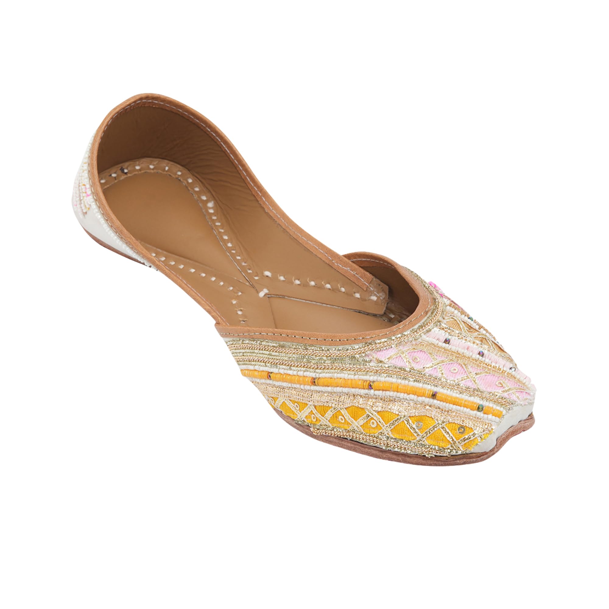 Women embroidered Mojaris Flats | Multicolor-image-40